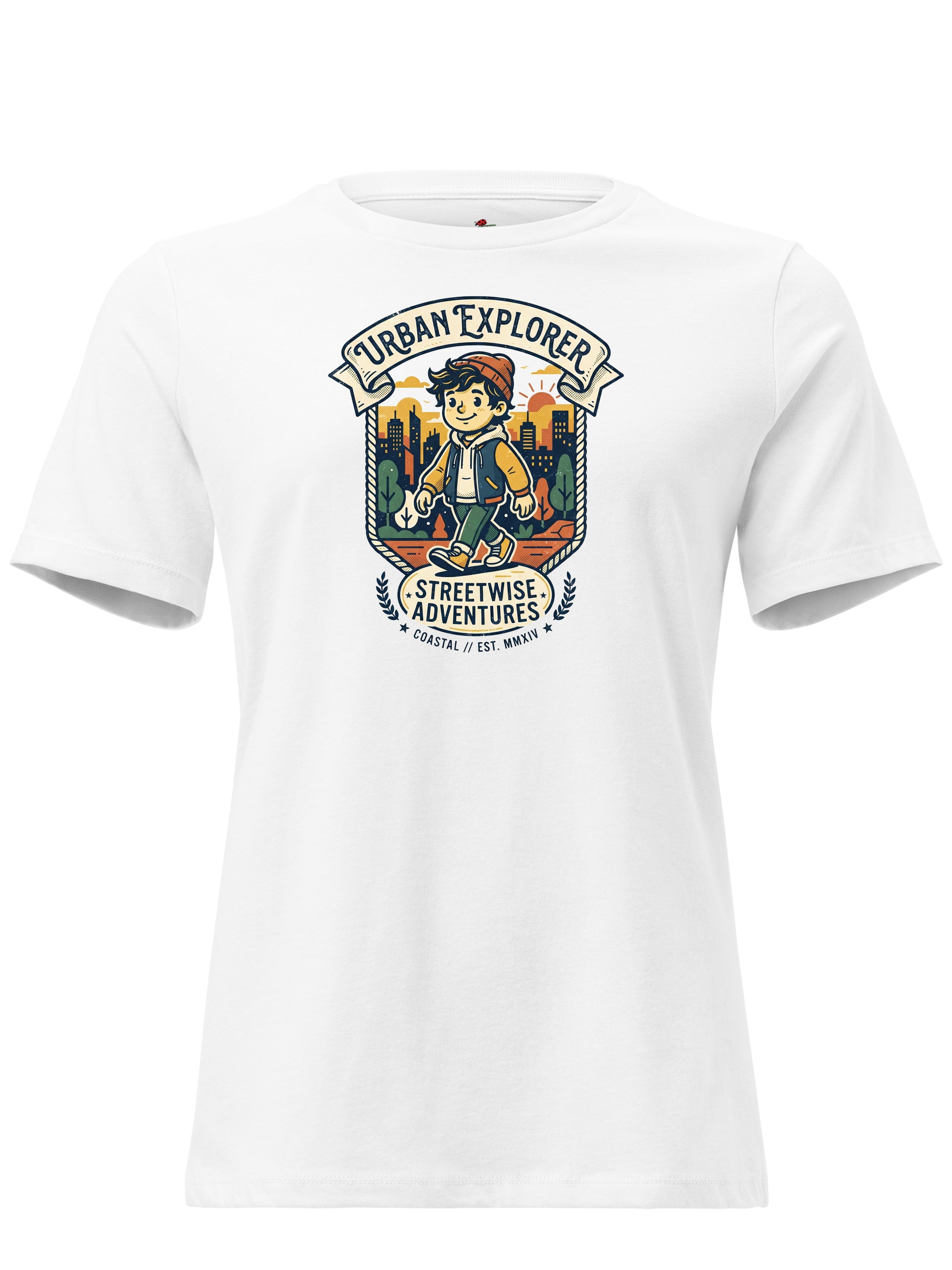 LuckeLadybug Urban Explorer T-Shirt featuring a playful design with a boy for dylan sprouse and adventure lovers