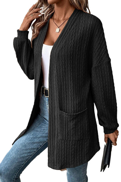 Chestnut Knit Cardigan With Pockets