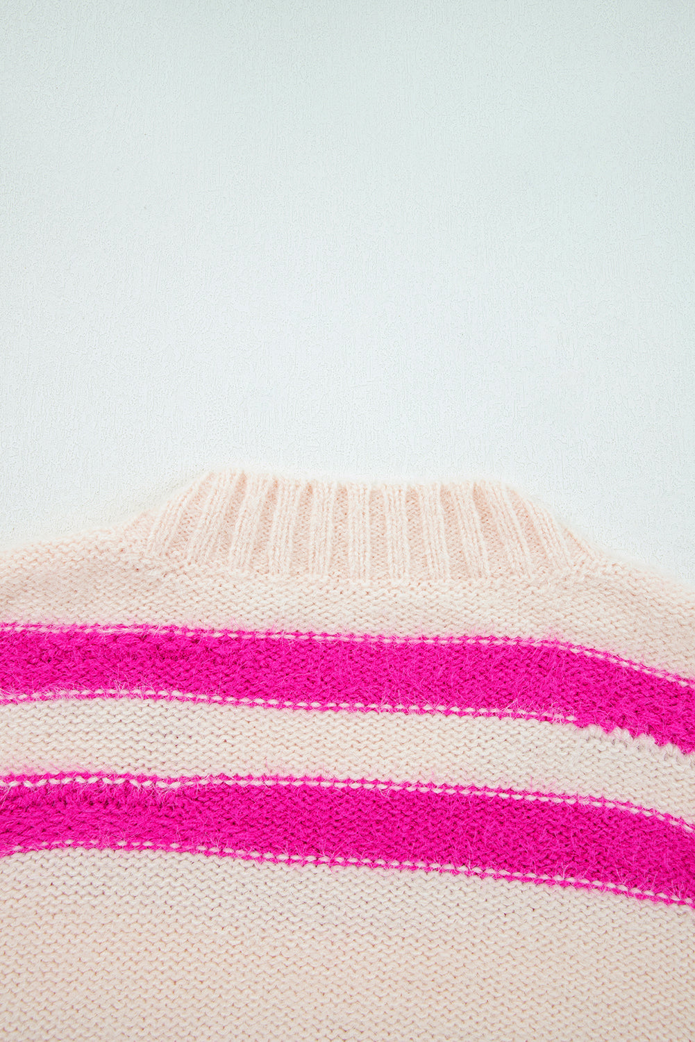 Sequin Letter Graphic Sweater In Stripes