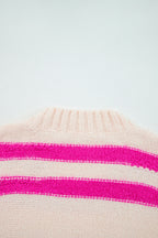 Sequin Letter Graphic Sweater In Stripes