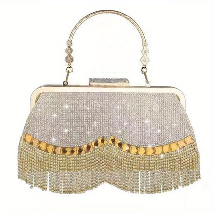 Rhinestone Evening Satchel Bag