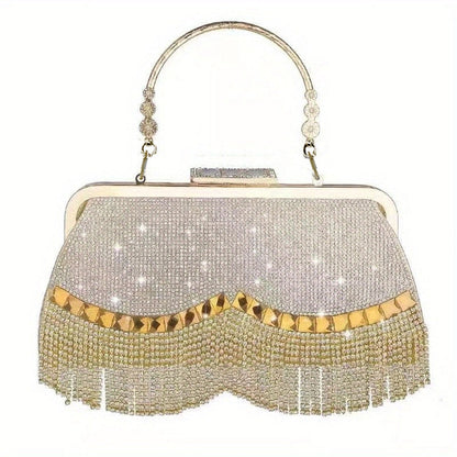 Rhinestone Evening Satchel Bag