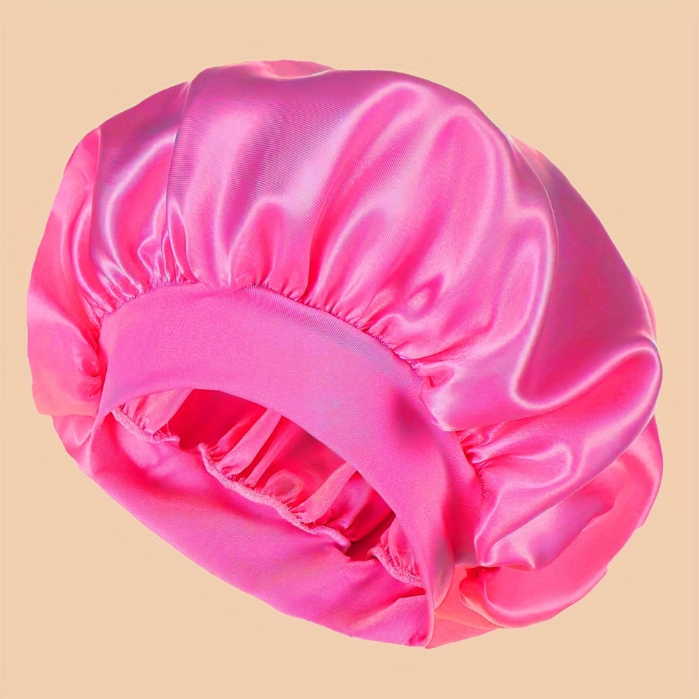 Unscented Silk Satin Sleep Cap Pink
