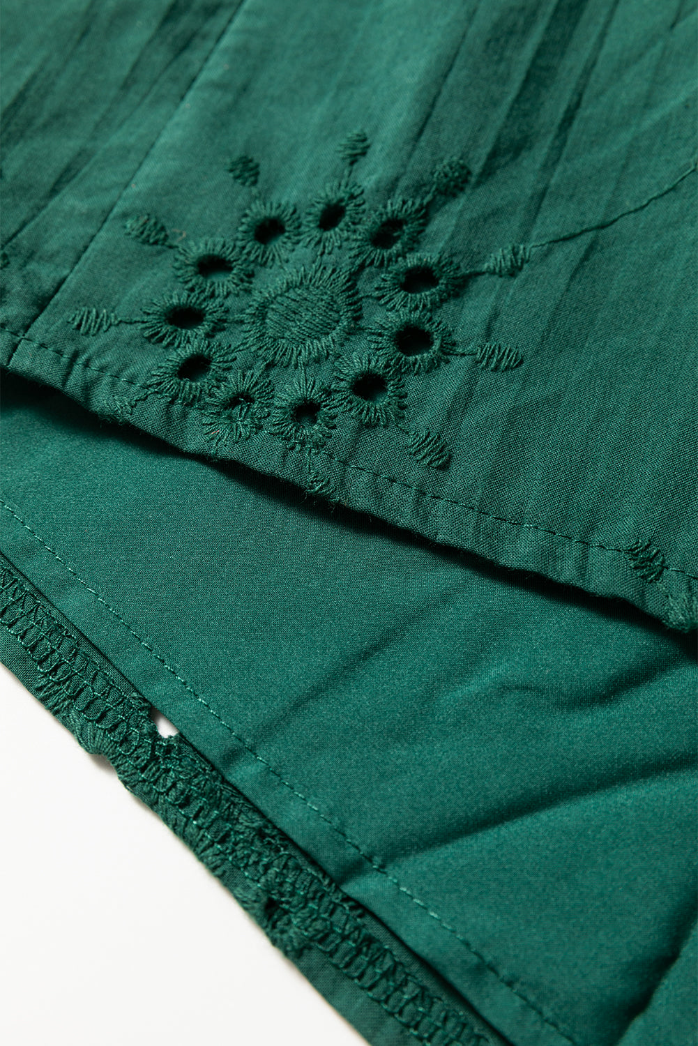 Embroidered Eyelet Mini Dress, Puff Sleeve