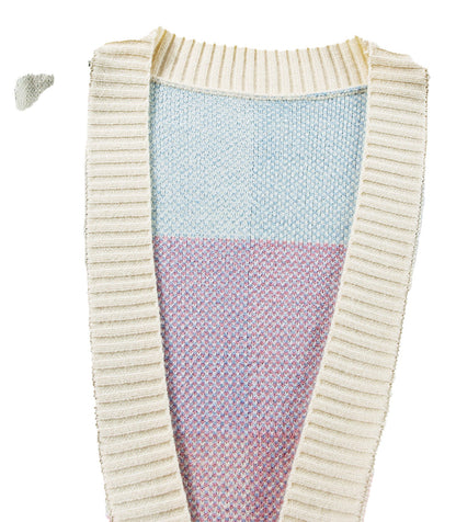 Light Blue Checkered Cardigan For Stylish Layers