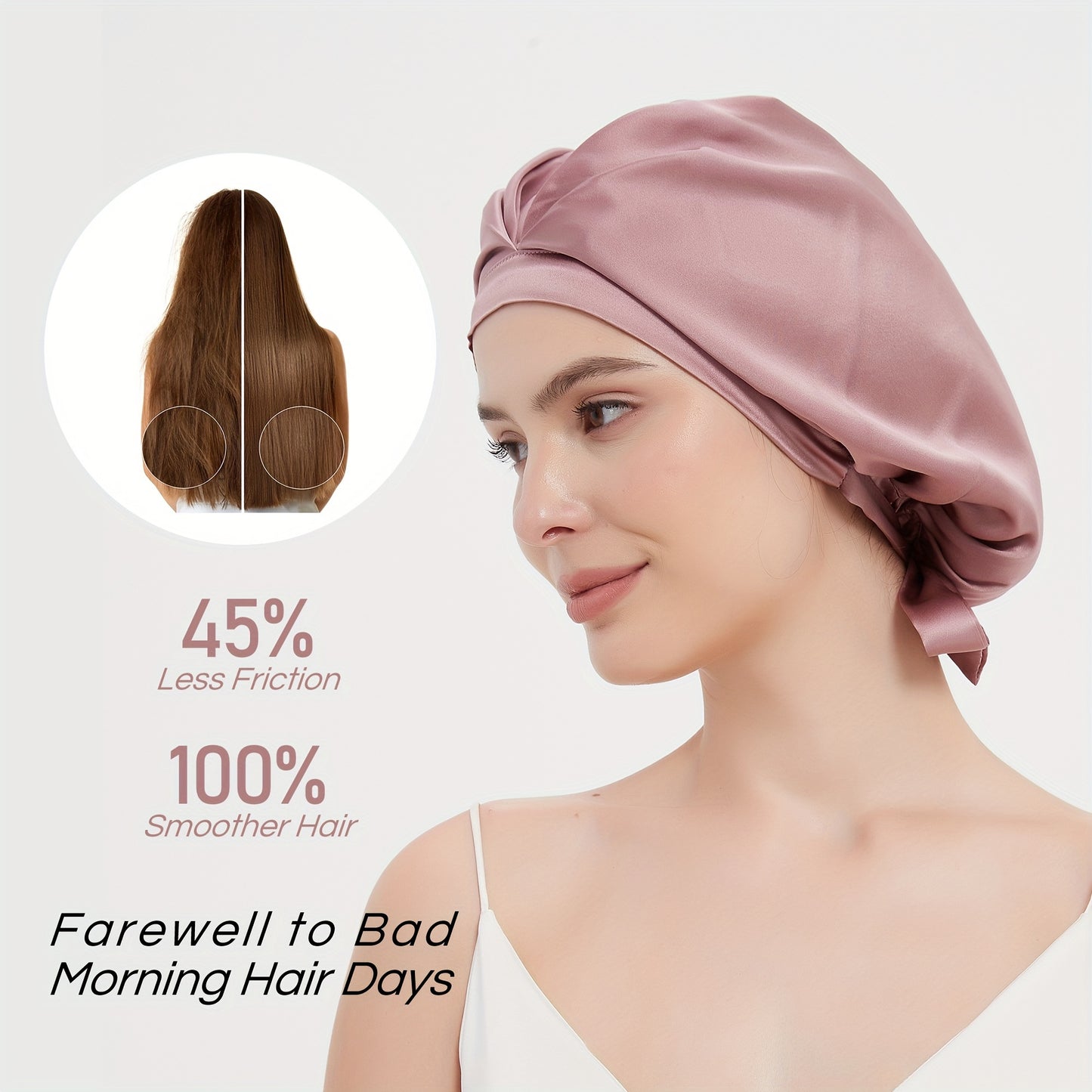 100% Silk Bonnet For Women Hair Care