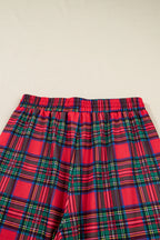 Red Plaid Christmas Lounge Set