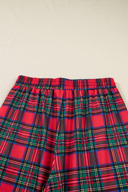 Red Plaid Christmas Lounge Set