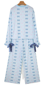 Sky Blue Stripe Lounge Set For Comfort