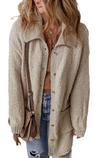 Jet Stream Collared Button Up Cardigan