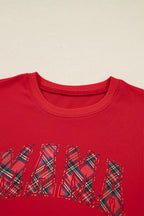 Red Plaid Christmas Lounge Set