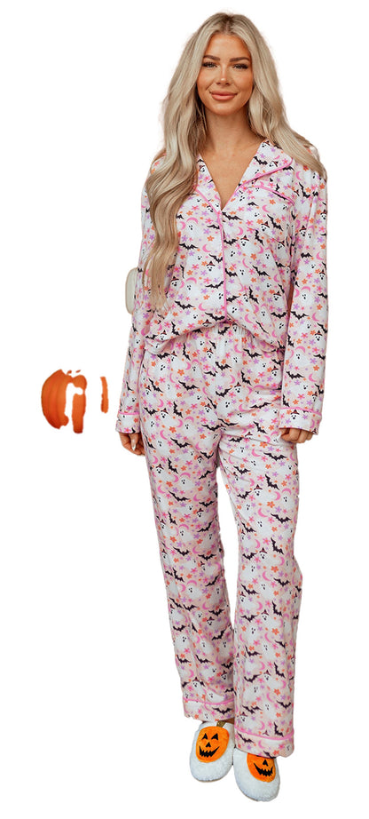 Pink Halloween Pajama Set For Cozy Nights