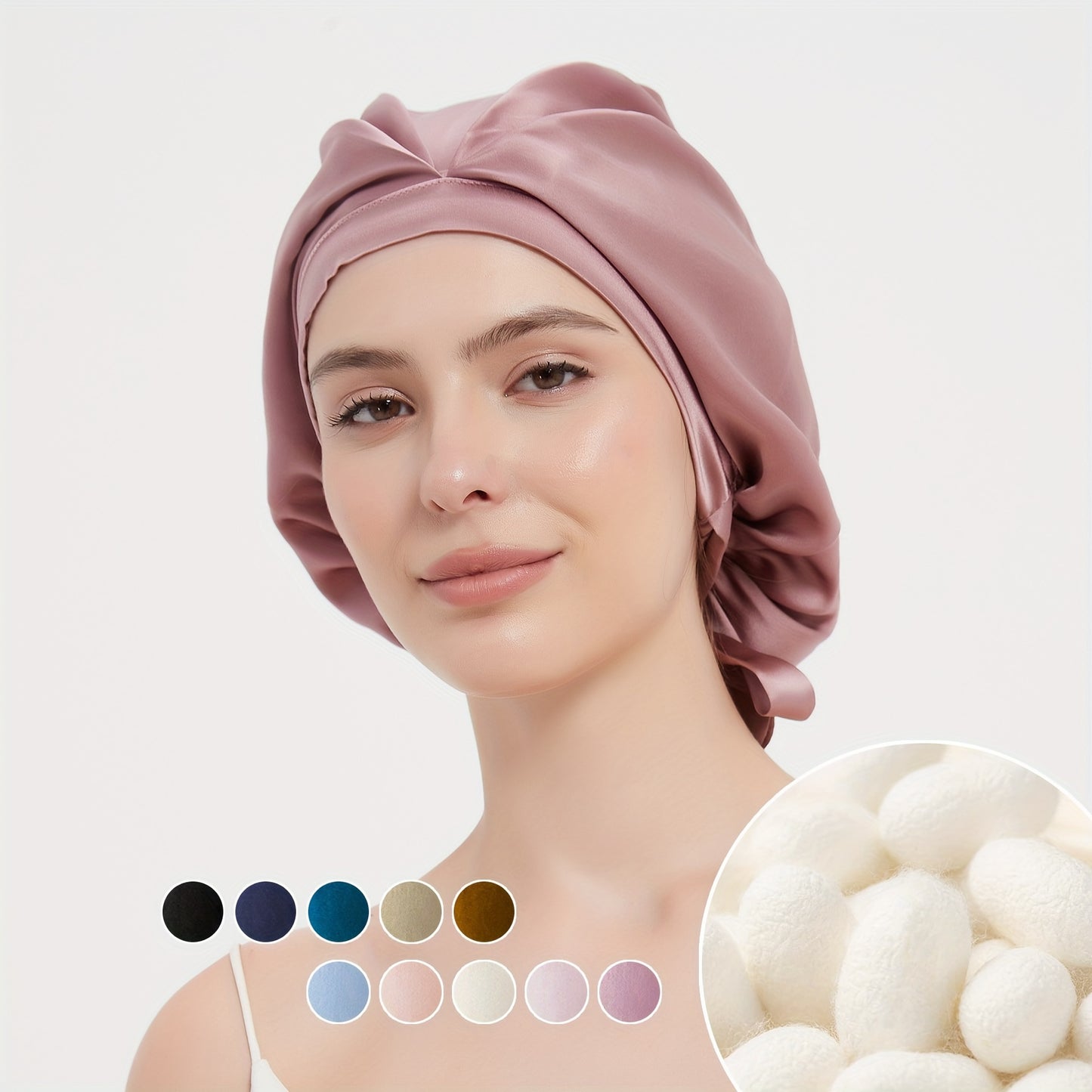 100% Silk Bonnet For Women Hair Care