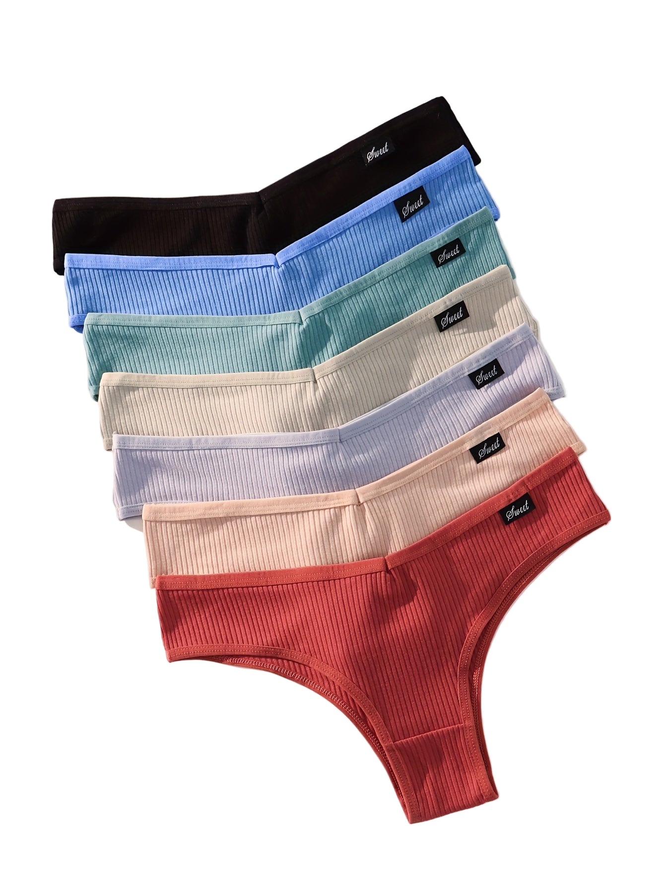 Set of women's high-waisted hipster underwear in various colors for comfortable everyday wear
