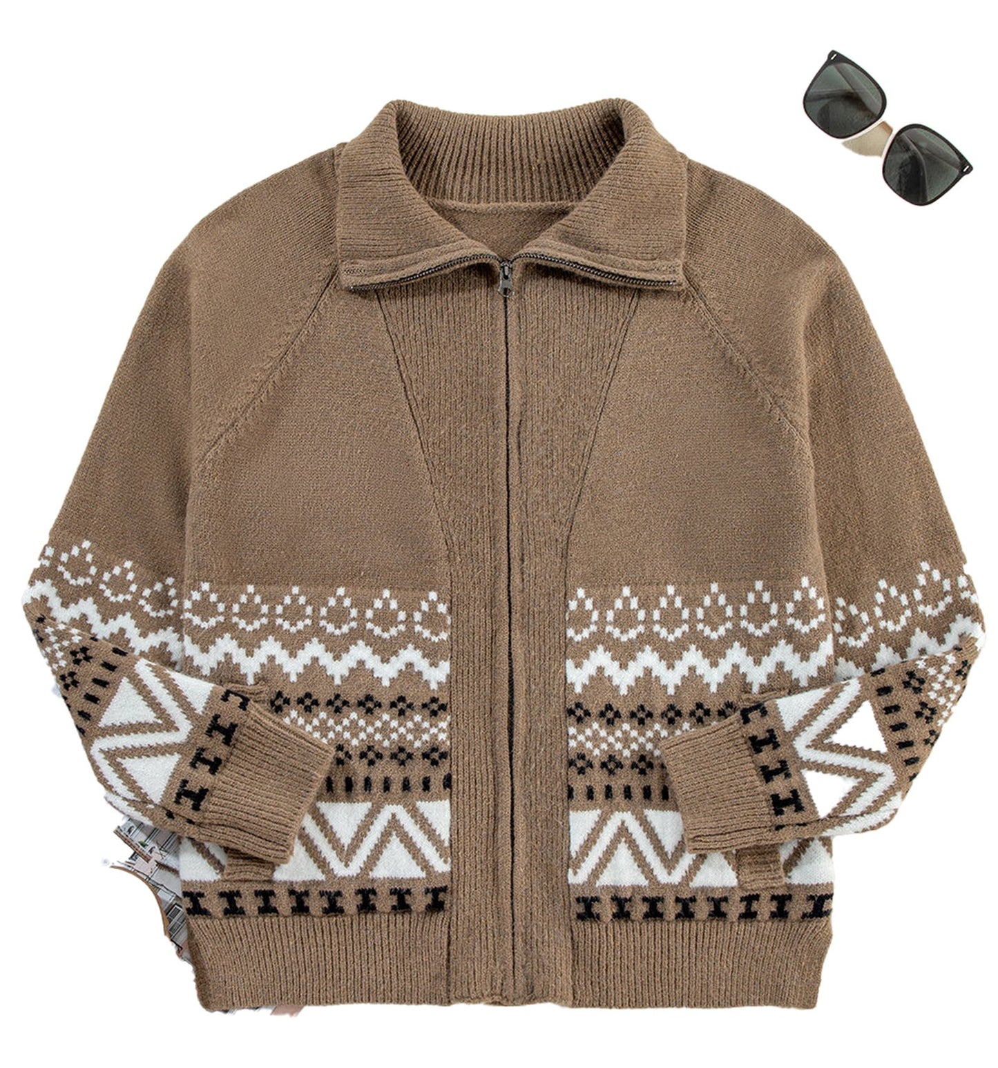 Brown Western Cardigan For Women