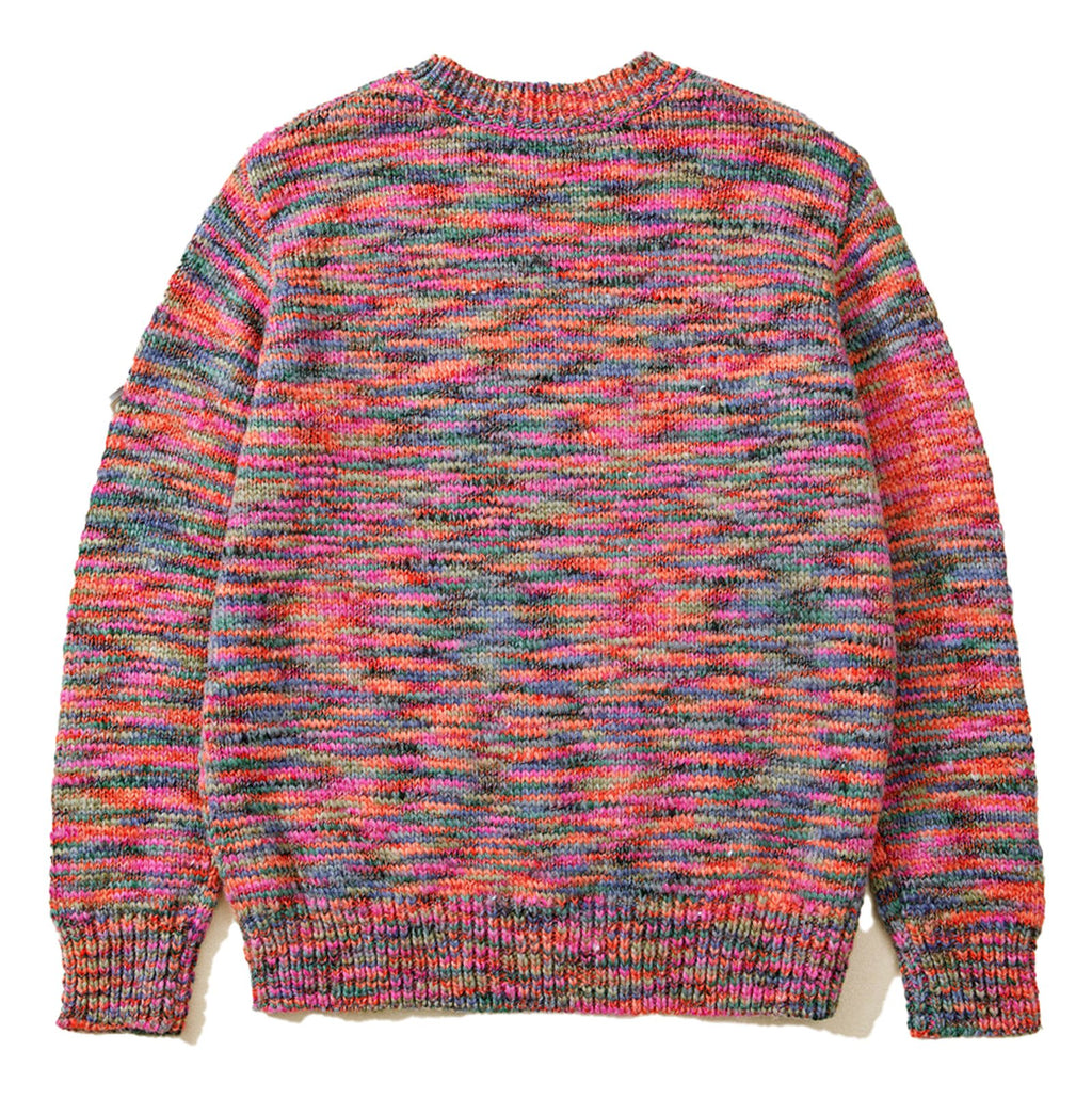 Purple Space Dye Sweater For Trendy Looks