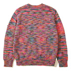 Purple Space Dye Sweater For Trendy Looks
