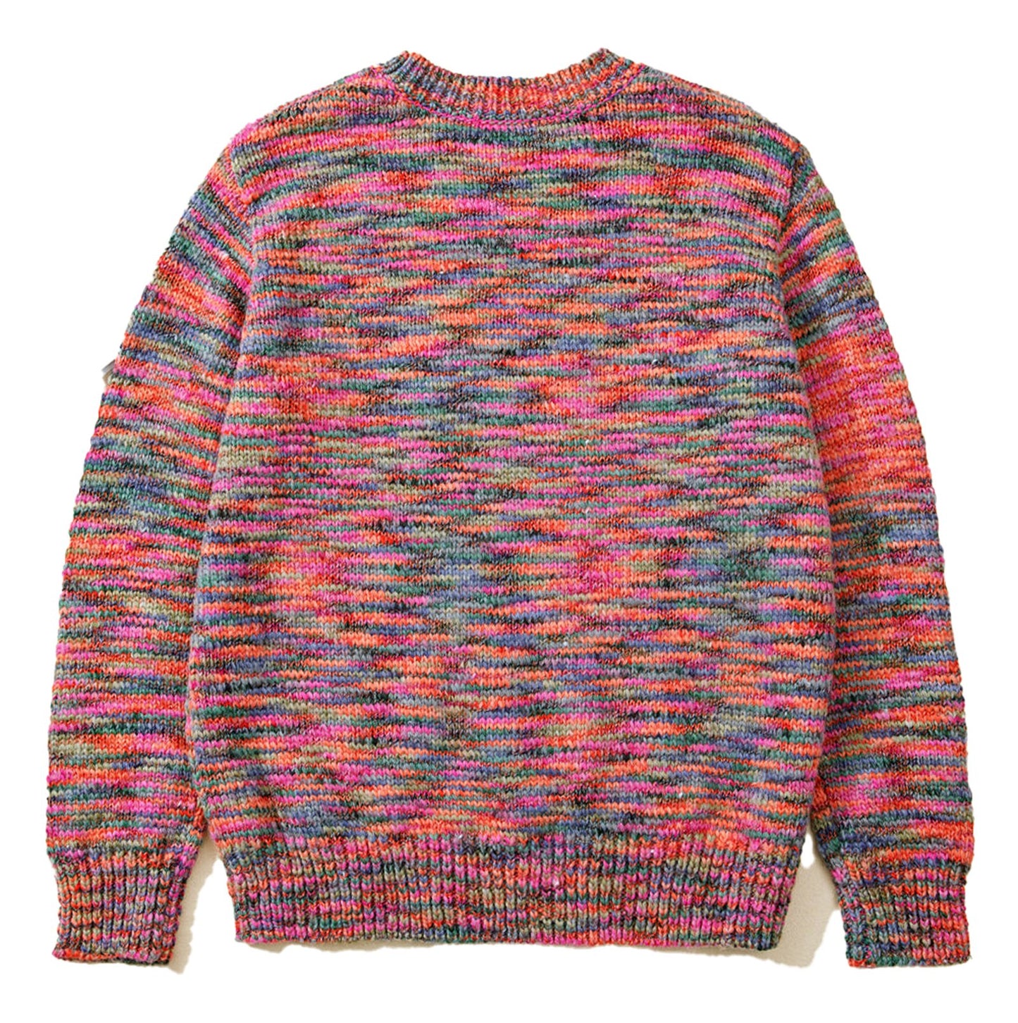 Purple Space Dye Sweater For Trendy Looks