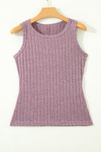 Camel Slim Ribbed Mineral Wash Tank Top
