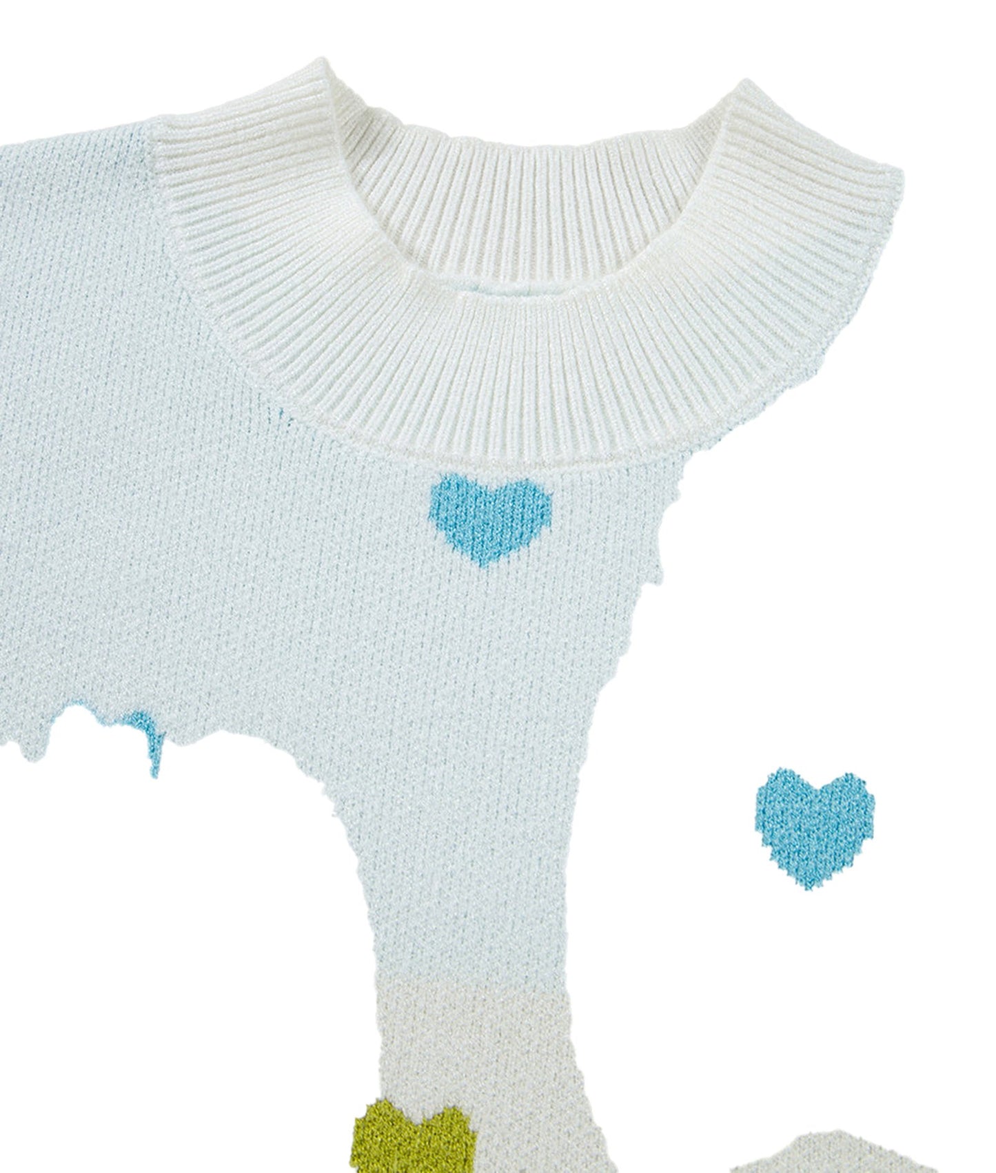 Multicolor Heart Pattern Sweater