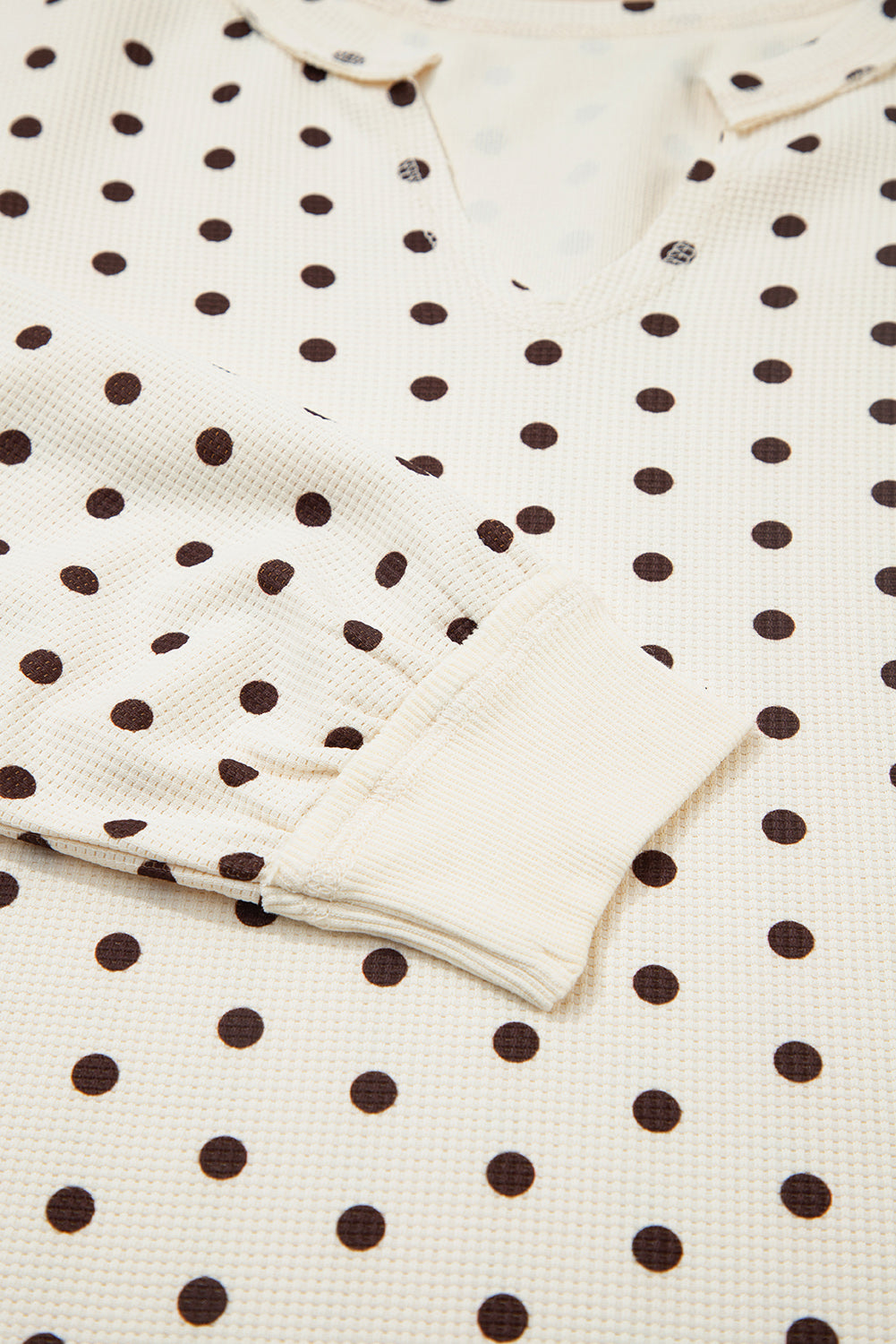 White Polka Dot Lounge Set For Comfort