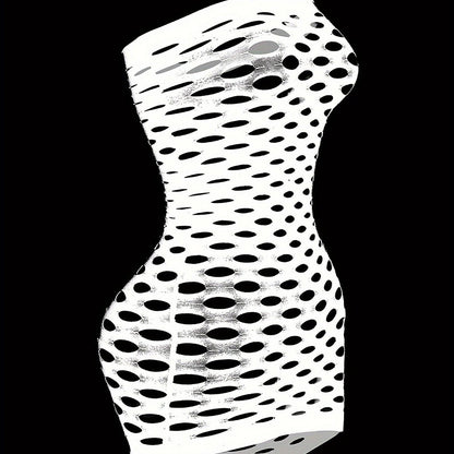 Alluring Ripped Fishnet Bodycon Dress - Ultra-Sexy Women's Lingerie