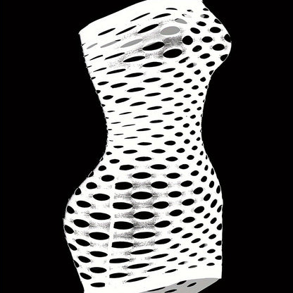 Alluring Ripped Fishnet Bodycon Dress - Ultra-Sexy Women's Lingerie Bodystocking