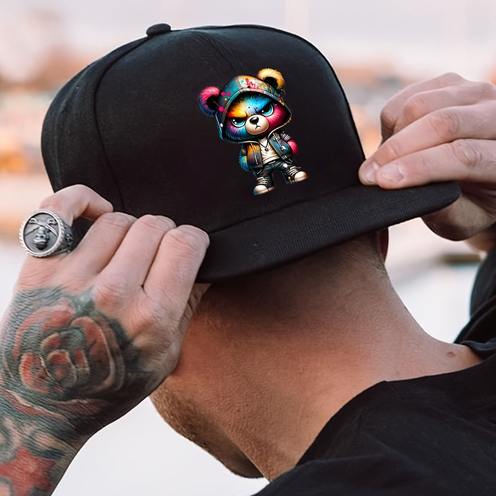 Angry Bear Print Baseball Cap