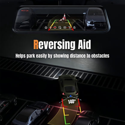 4k Mirror Dash Cam Front And Rear