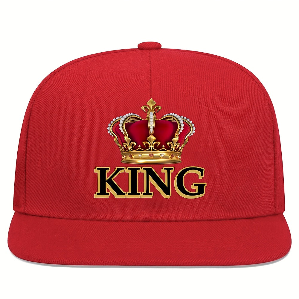 Crown King Flat Brim Cap Trendy Style