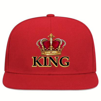Crown King Flat Brim Cap Trendy Style
