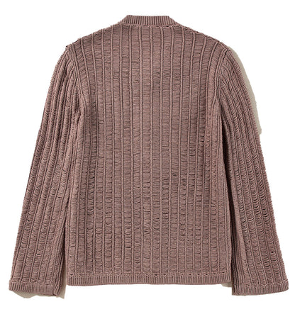 Textured Knit Buttoned Cardigan For Trendy Style