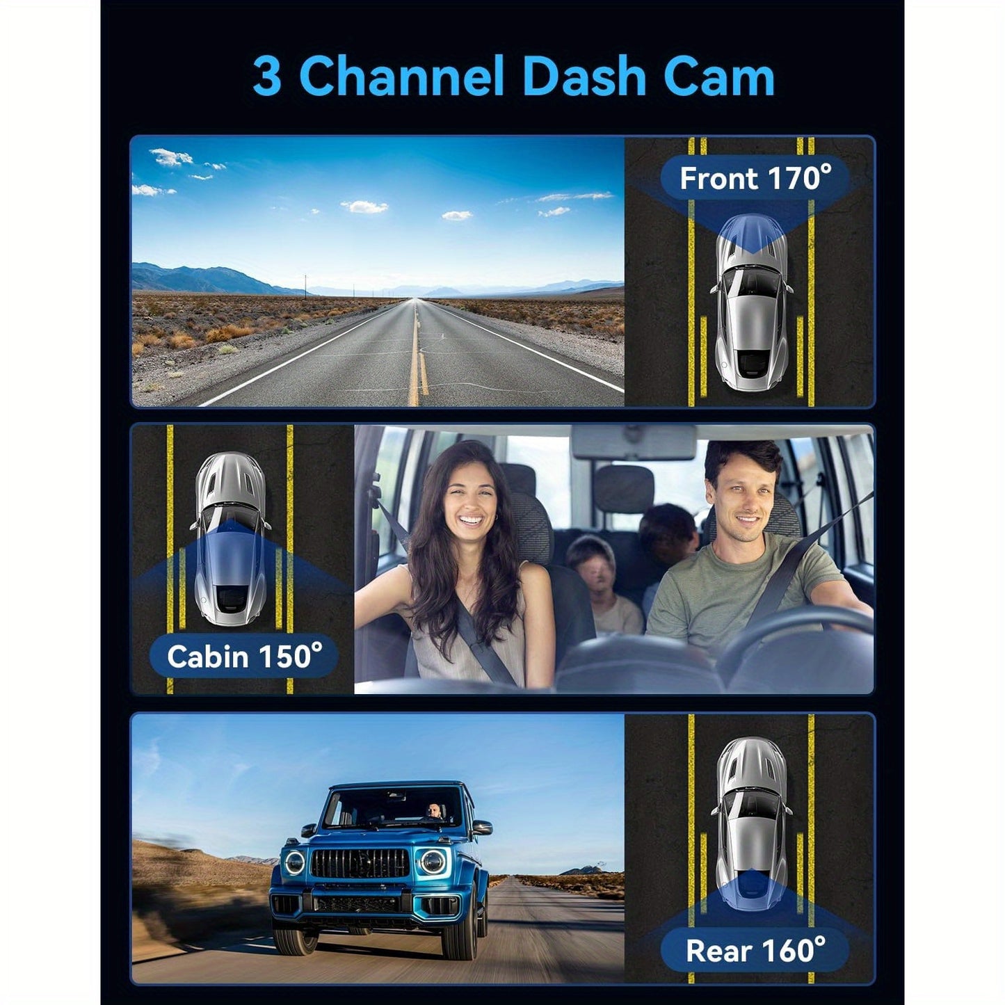 4k Front And Rear Dash Cam, Ultra Hd Recorder