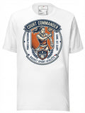 White T-Shirt featuring 'Court Commander' graphic for ekaterina alexandrova fans and racket sport enthusiasts