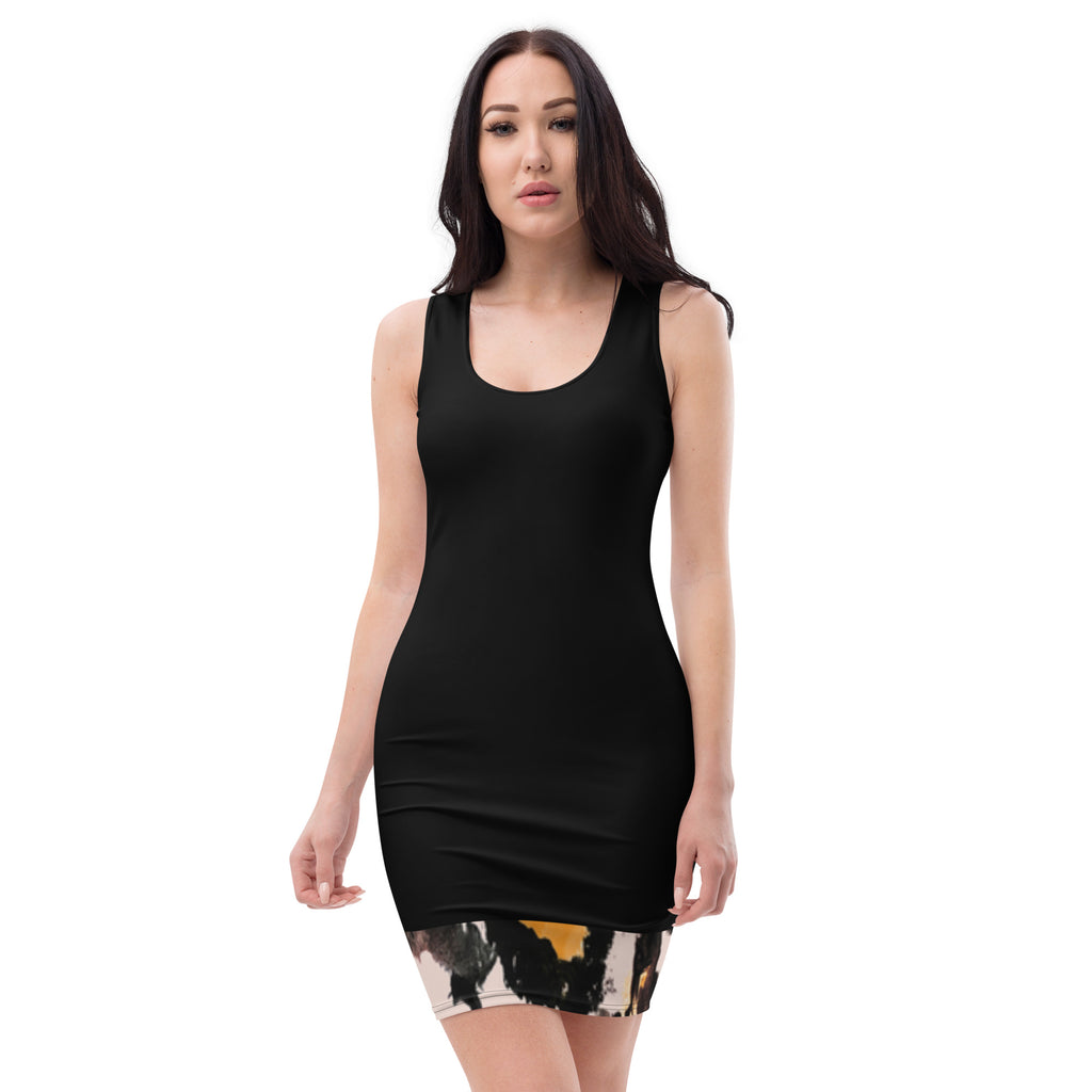 LuckeLadybug elegant fitted black dress bodycon style sleeveless for a sleek look