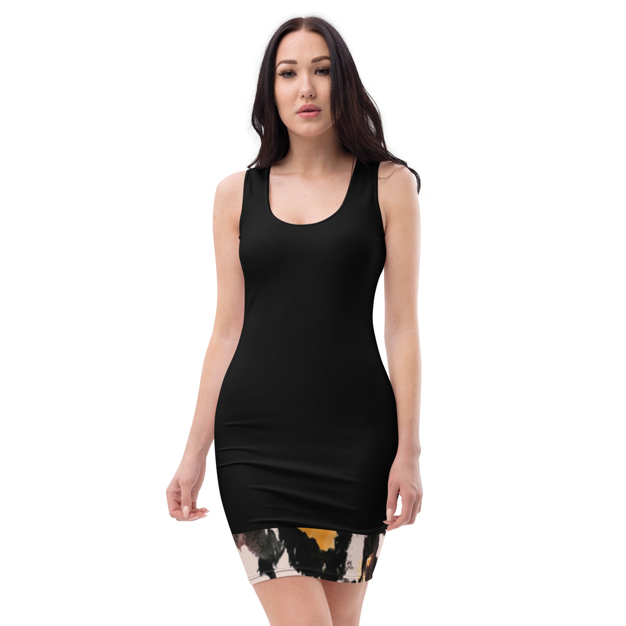 LuckeLadybug elegant fitted black dress bodycon style sleeveless for a sleek look