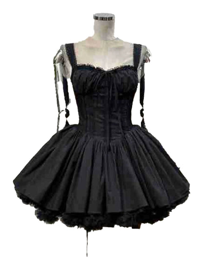 Elegant lace mini dress for women with a fitted bodice and flared skirt design