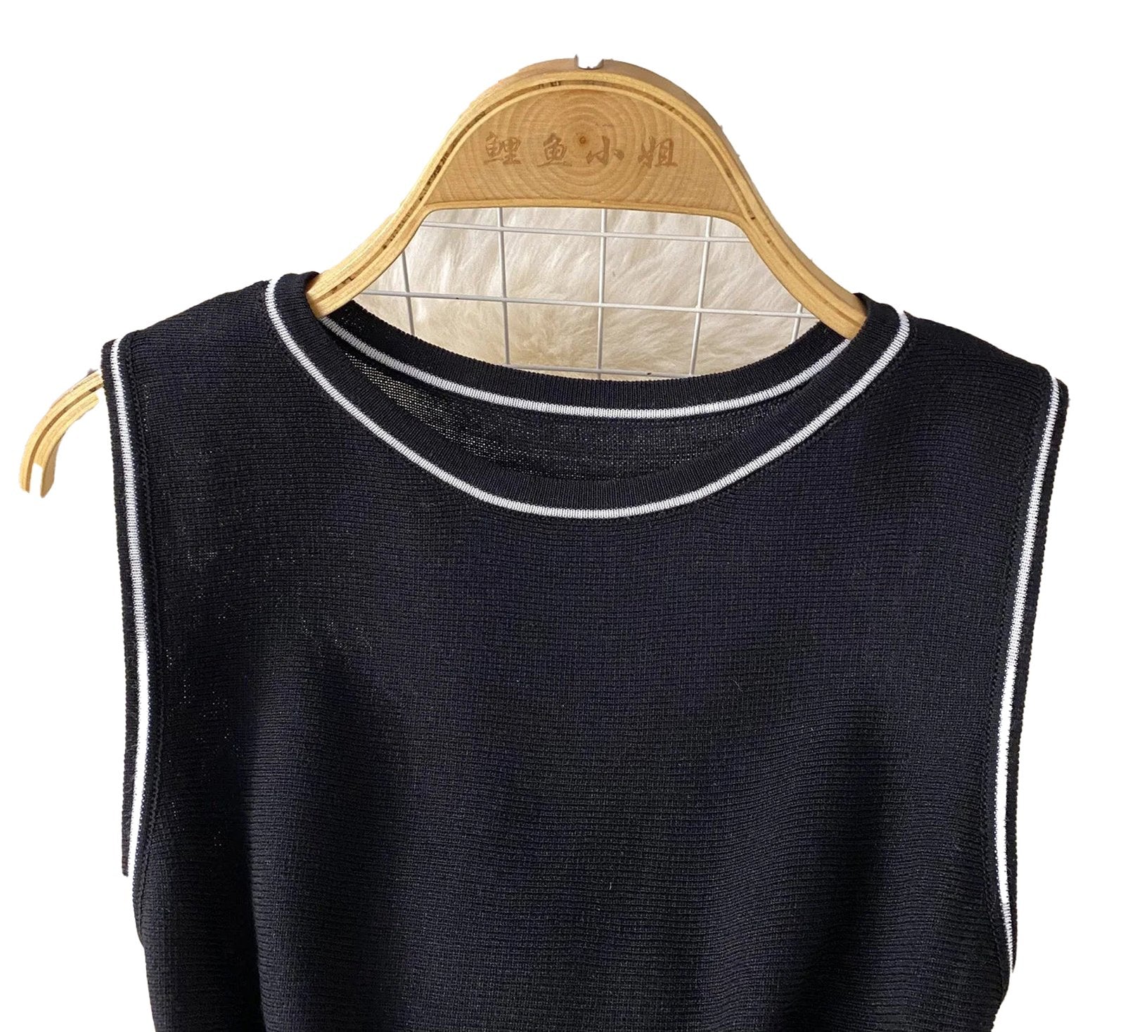 Elegant Y2K mini dress for women in black with a stylish neckline and sleeveless design