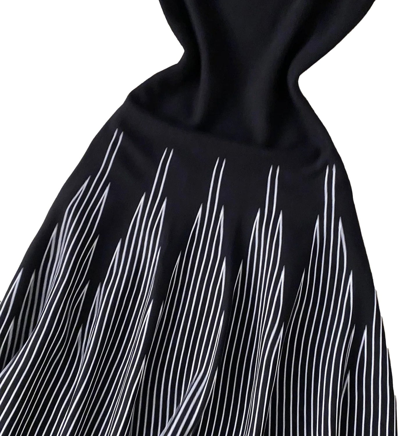 Elegant Y2K mini dress for women featuring a stylish black and white striped design