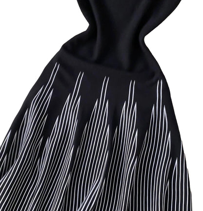 Elegant Y2K mini dress for women featuring a stylish black and white striped design