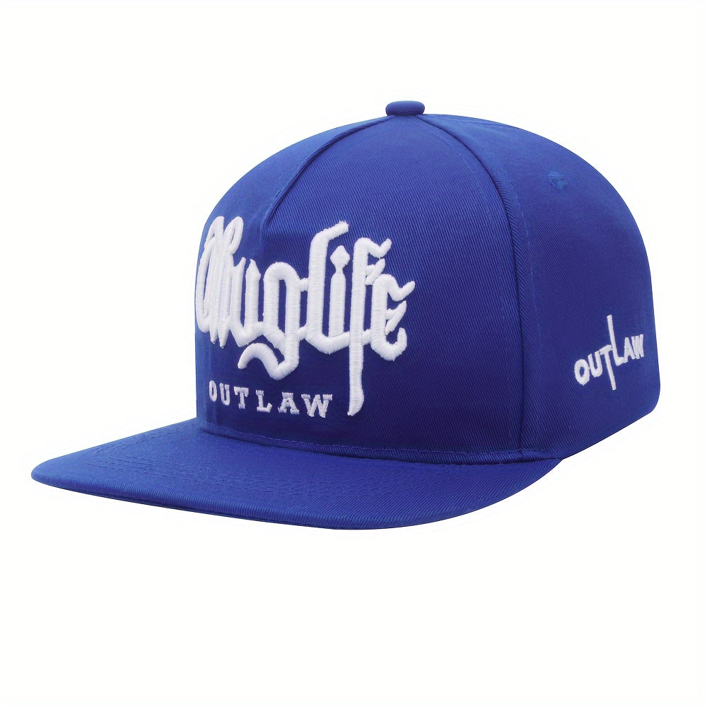 LuckeLadybug LLC Snapback in Blue with Embroidered Logo - Embroidered baseball hat for men and women