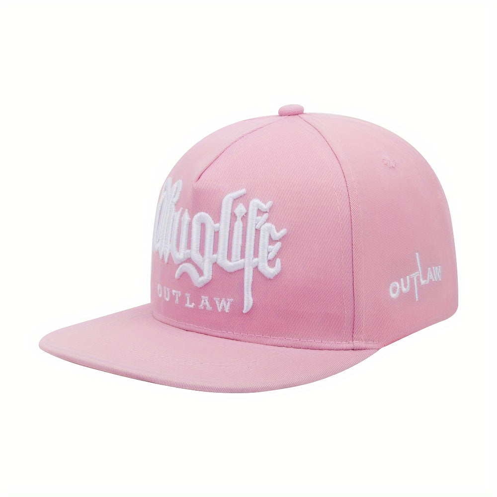 LuckeLadybug LLC Pink Snapback Hat with Embroidered Design, an embroidered baseball hat for men and women