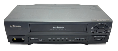 Emerson EWV401 VCR with digital tracking and quick play features for VHS playback