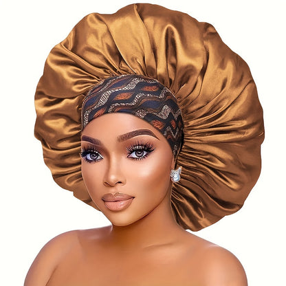 Elegant Floral Satin Shower Cap