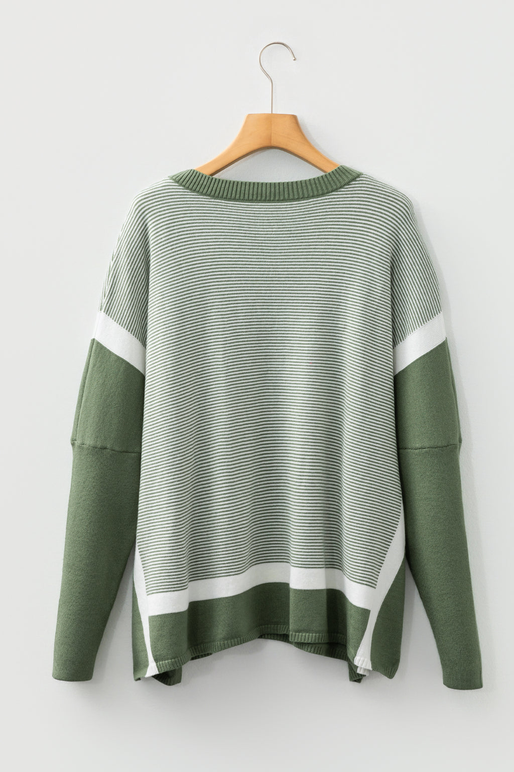 Green Stripe Oversized Sweater