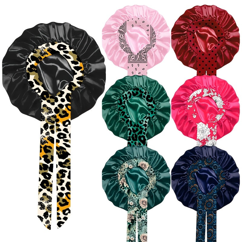 Bohemian Satin Bonnet With Stylish Bow