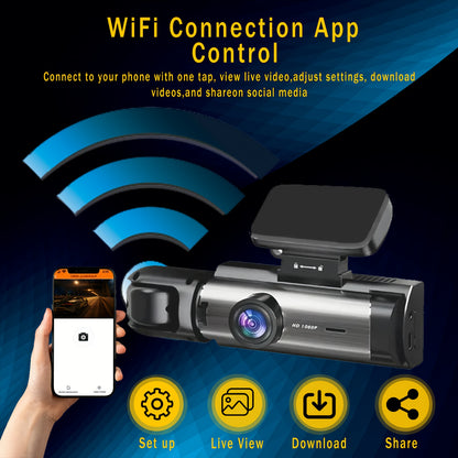 1080p Wifi Dash Cam For Cars With Night Vision