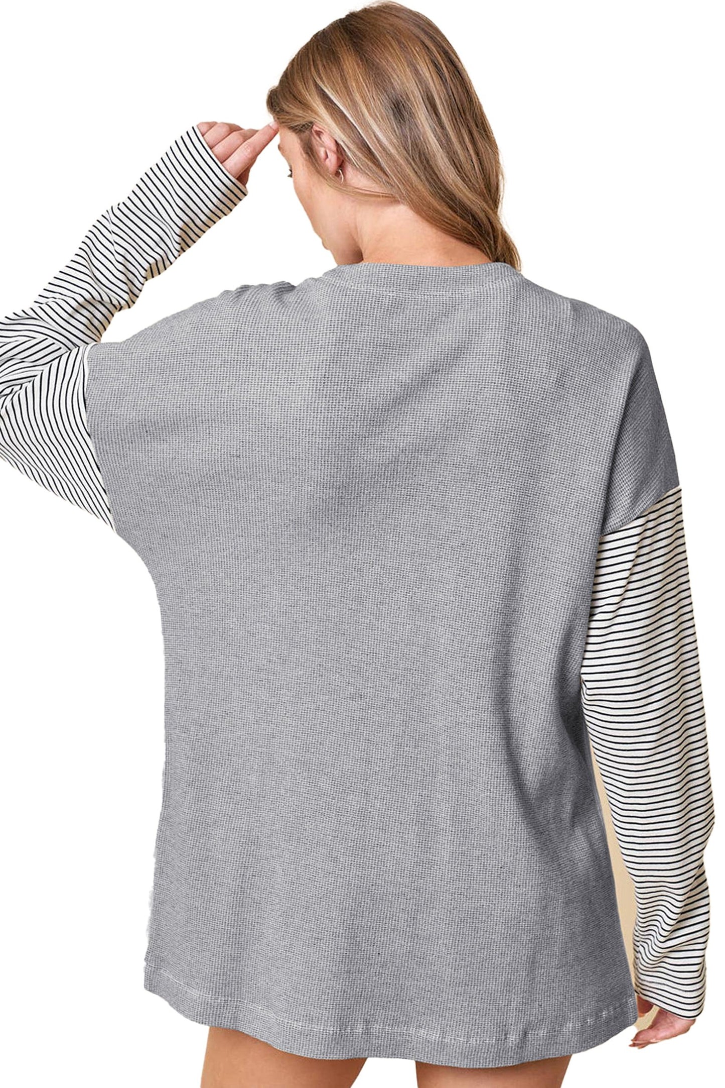 Black Stripe Colorblock Cardigan For Chic Style