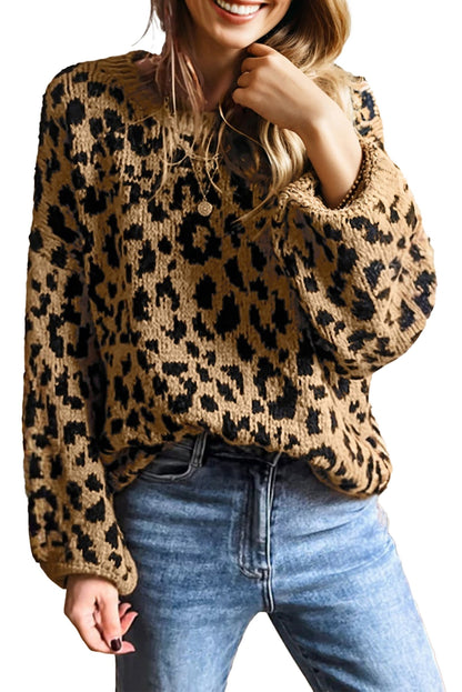Leopard Print Sweater Women Trendy Style