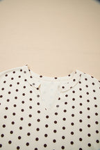 White Polka Dot Lounge Set For Comfort
